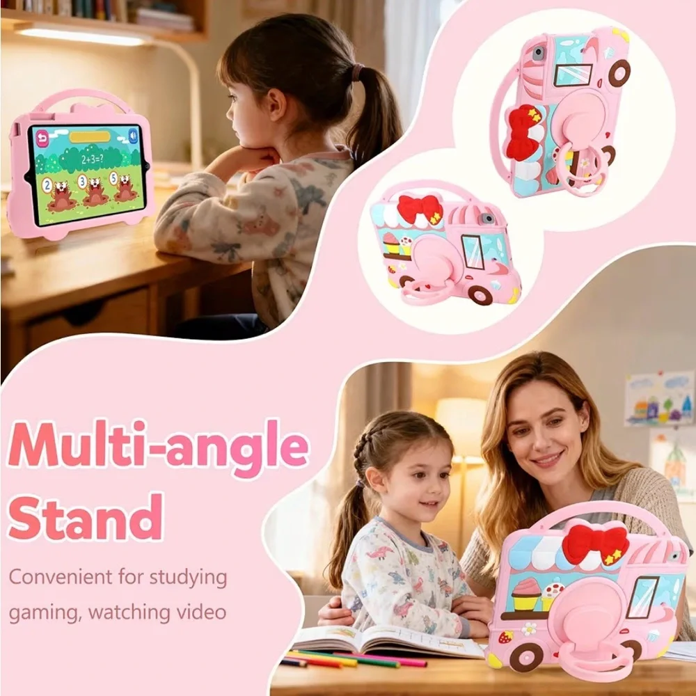 Kids iPad 6th/5th Generation Case Girls Ice Cream Shop NEW